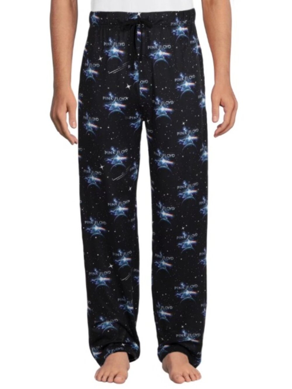 Men's Pink Floyd Graphic Sleep Pants Poly Spandex Band Pajama Bottoms Size 2XL